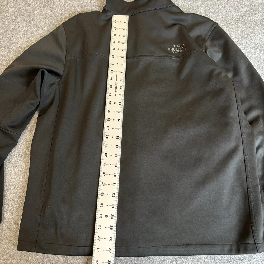 The North Face Jacket Mens‎ Xl Full Zip Up Black Polyester Softshell